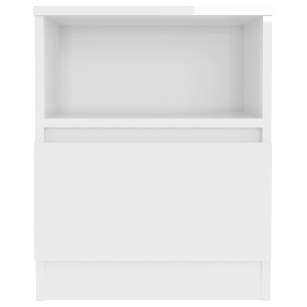 vidaXL Bed Cabinet High Gloss White 40x40x50 cm Engineered Wood