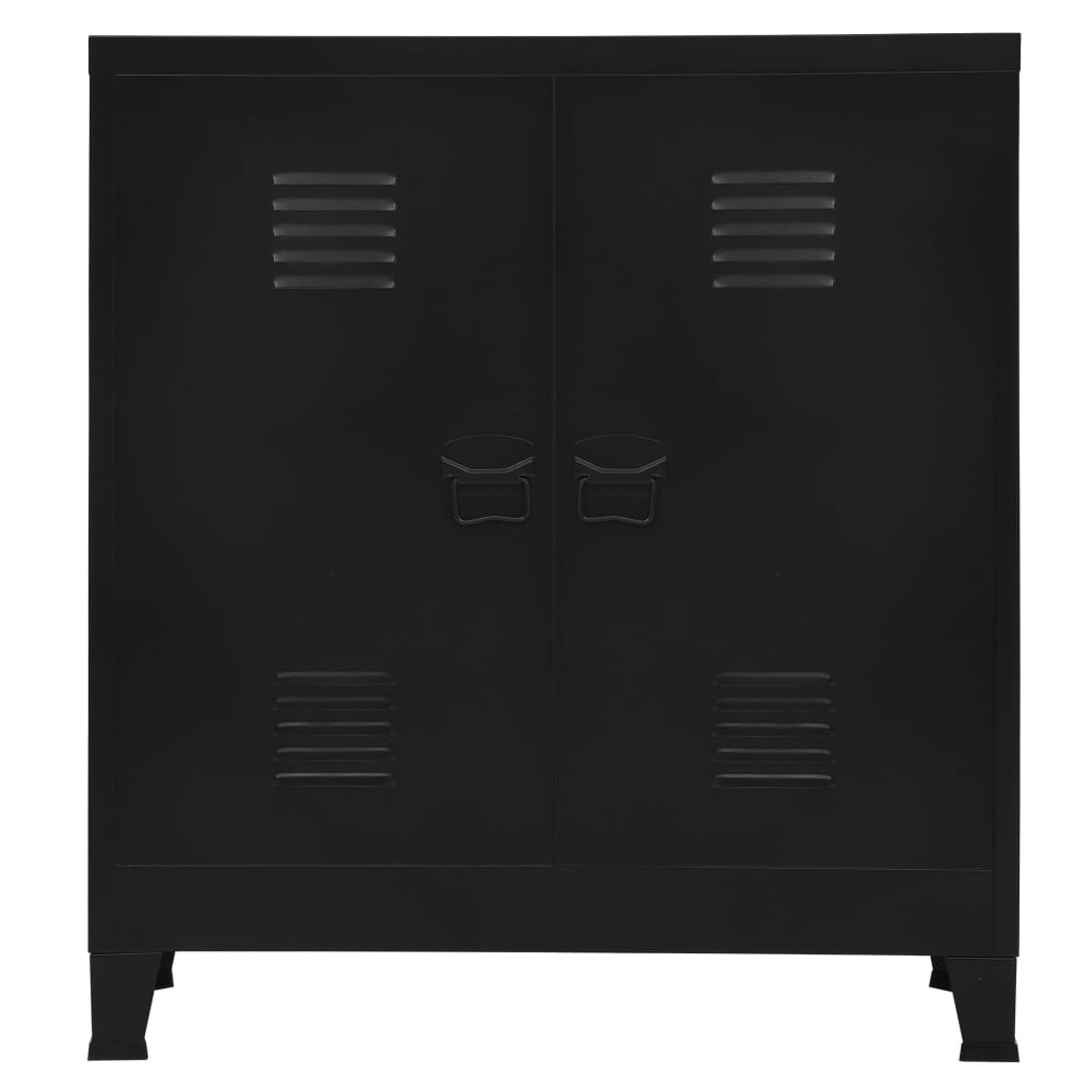 vidaXL Filing Cabinet Industrial Black 90x40x100 cm Steel