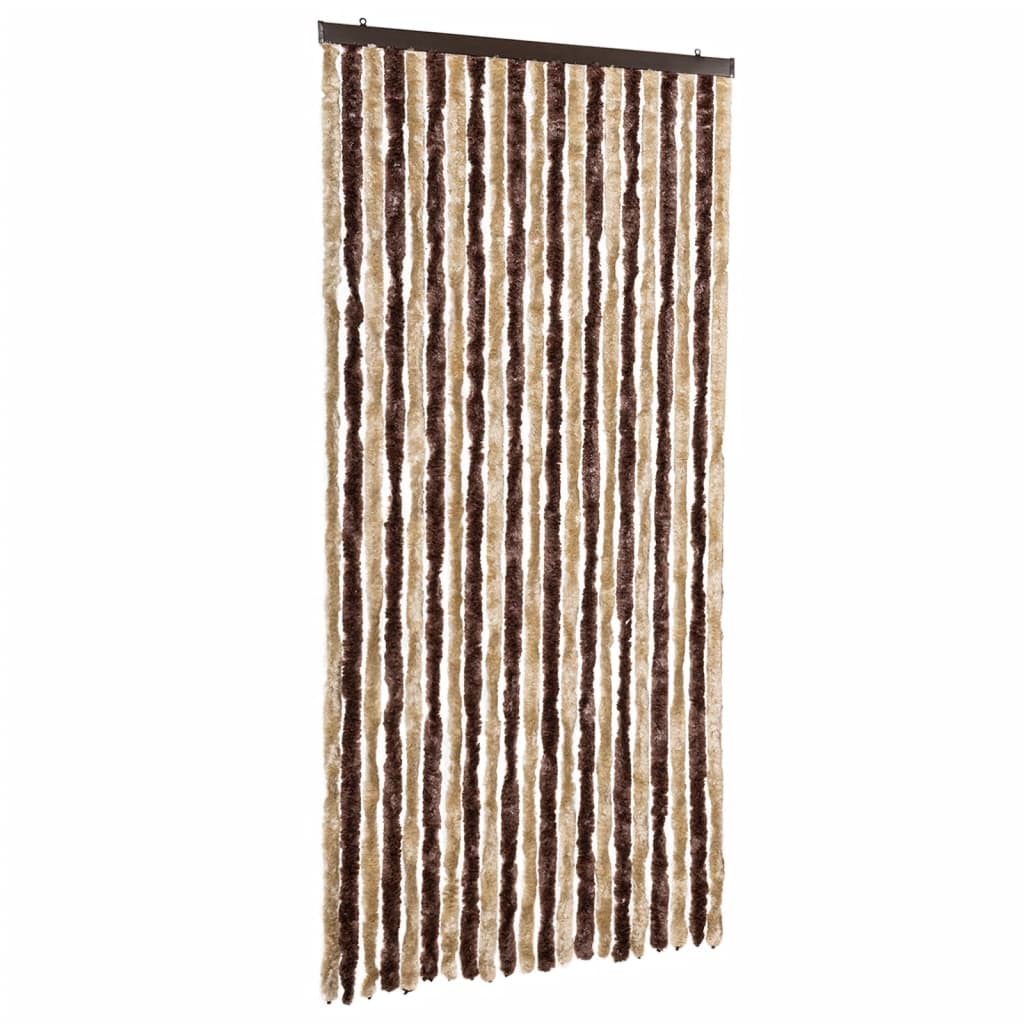 vidaXL Insect Curtain Beige and Light Brown 90x200 cm Chenille