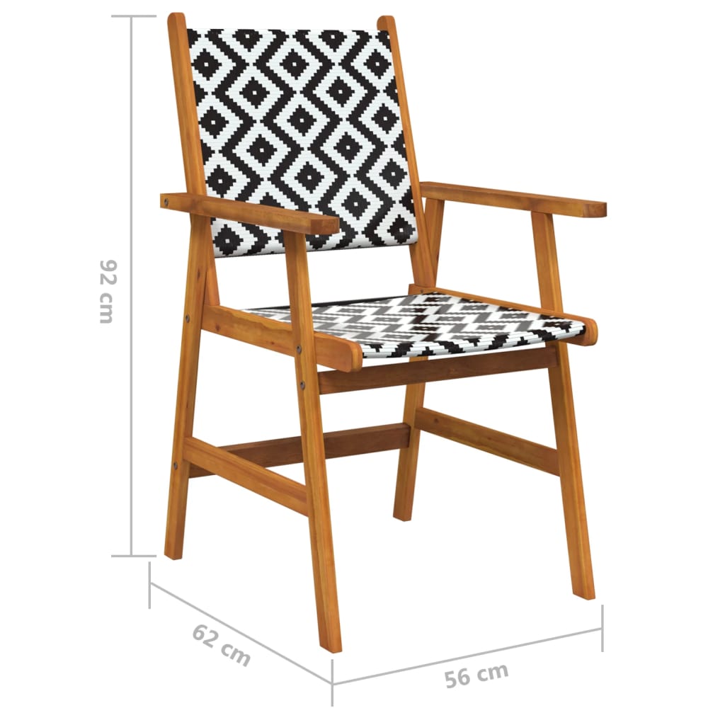 vidaXL Garden Chairs 8 pcs Solid Acacia Wood