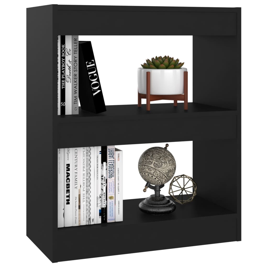 vidaXL Book Cabinet/Room Divider Black 60x30x72 cm