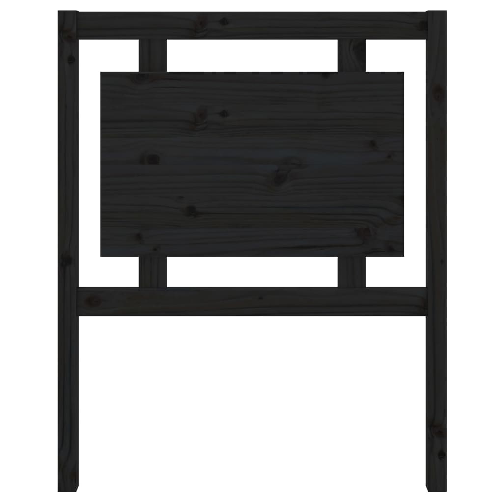vidaXL Bed Headboard Black 80.5x4x100 cm Solid Pine Wood