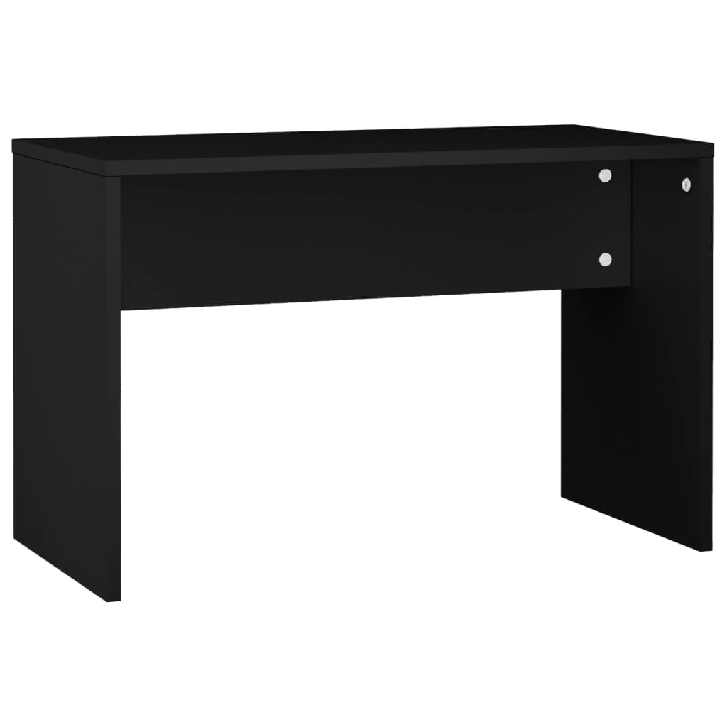 vidaXL Dressing Table Set with LED Black Engineered Wood