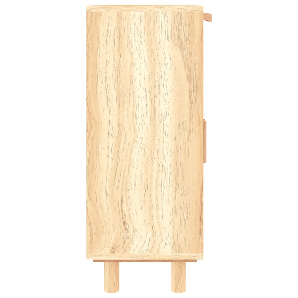 vidaXL Sideboard Brown 60x30x75 cm Solid Wood Pine and Natural Rattan