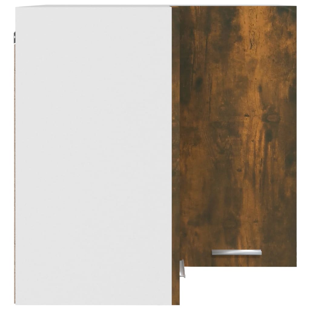 vidaXL Hanging Corner Cabinet Smoked Oak 57x57x60 cm Engineered Wood