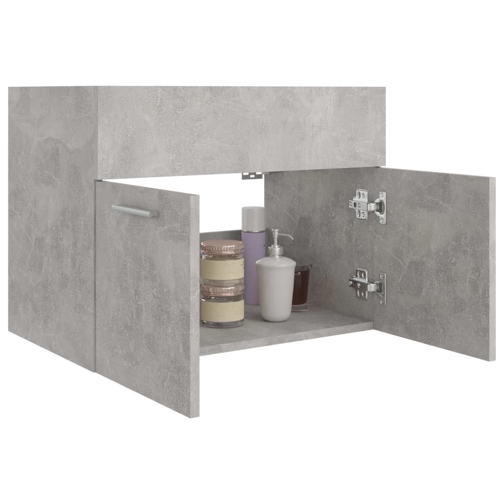 vidaXL Sink Cabinet Concrete Grey 60x38.5x46 cm Engineered Wood
