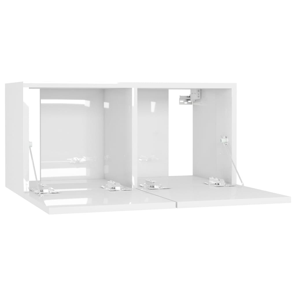 vidaXL Hanging TV Cabinet High Gloss White 60x30x30 cm