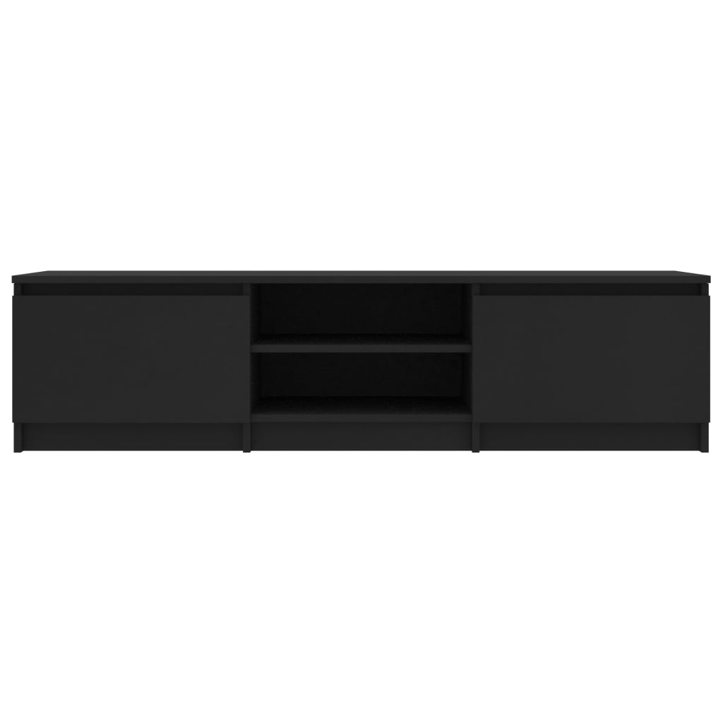 vidaXL TV Cabinet Black 140x40x35.5 cm Engineered Wood