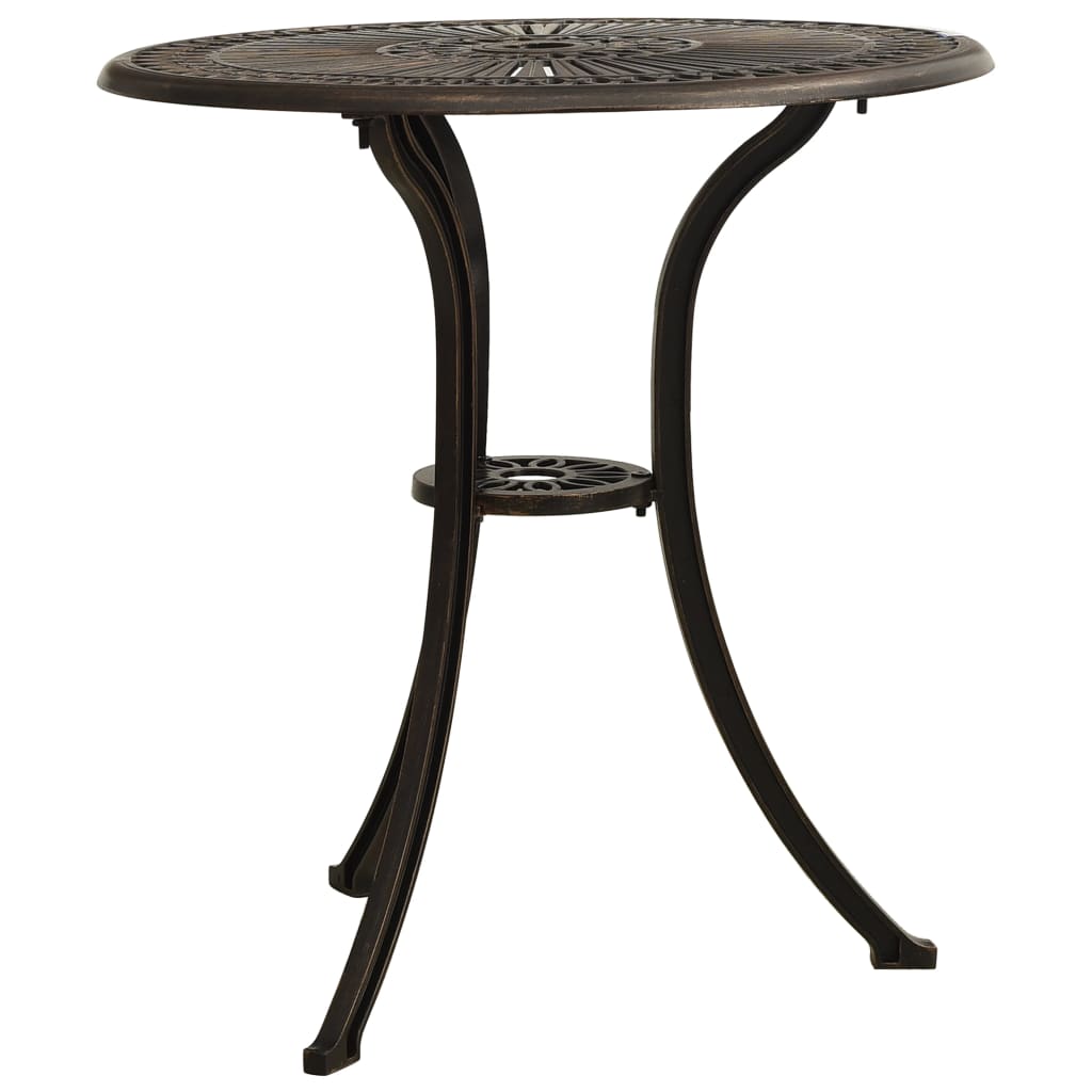 vidaXL Garden Table Bronze 62x62x65 cm Cast Aluminium