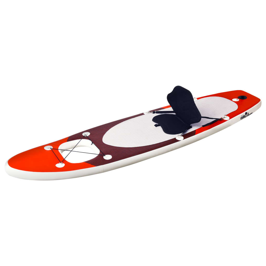 vidaXL Inflatable Stand Up Paddle Board Set Red 360x81x10 cm