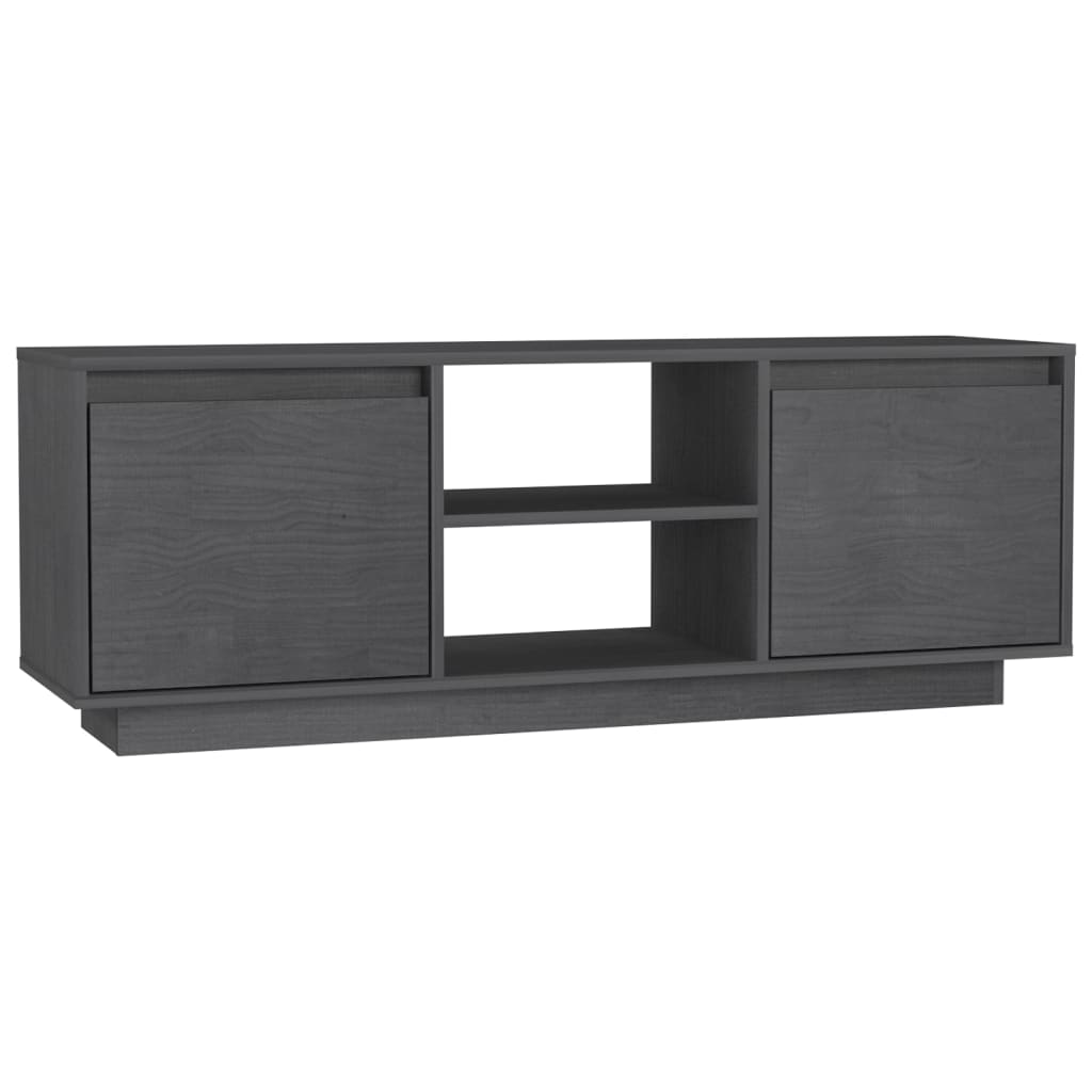 vidaXL TV Cabinet Grey 110x30x40 cm Solid Pinewood