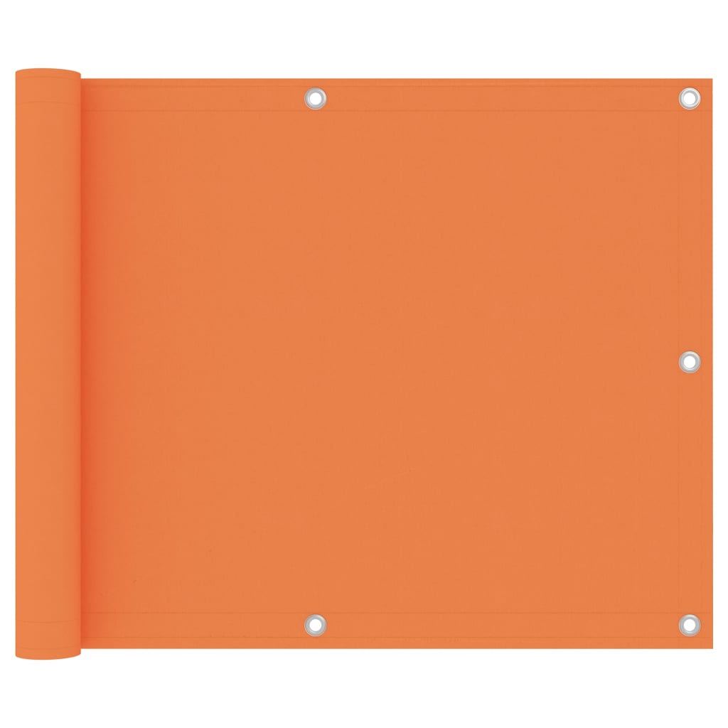 vidaXL Balcony Screen Orange 75x400 cm Oxford Fabric