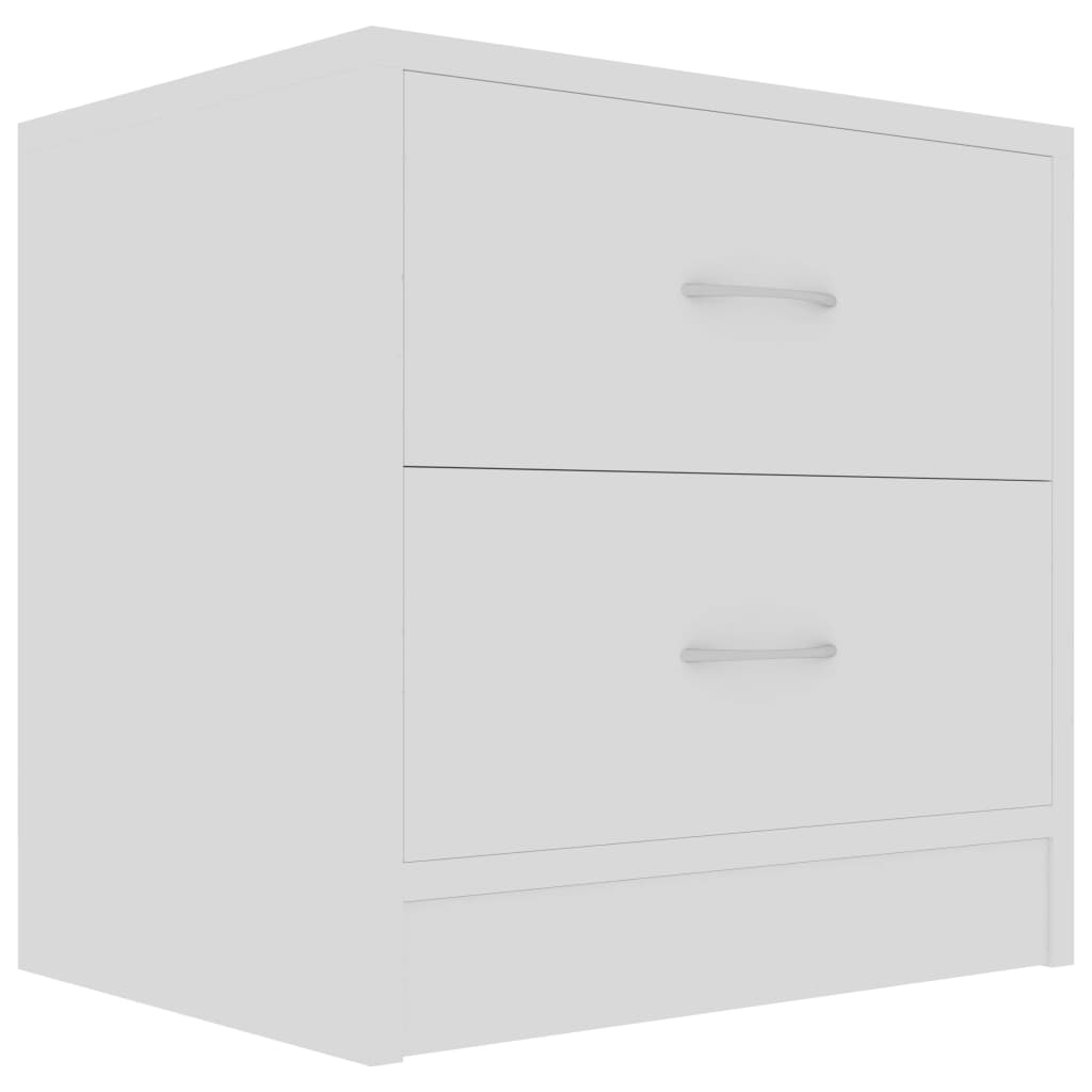 vidaXL Bedside Cabinets 2 pcs White 40x30x40 cm Engineered Wood