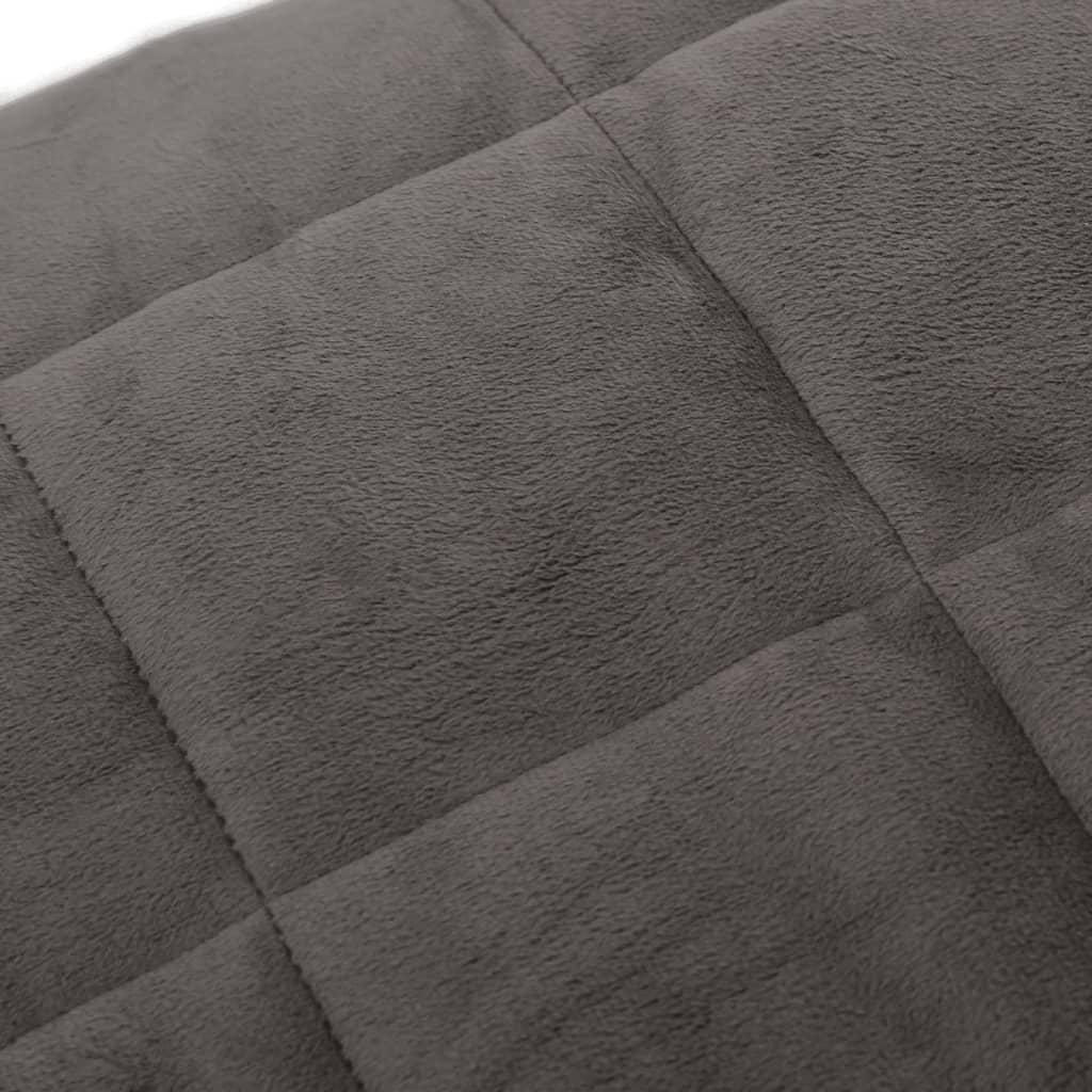 vidaXL Weighted Blanket Grey 137x200 cm Single 6 kg Fabric