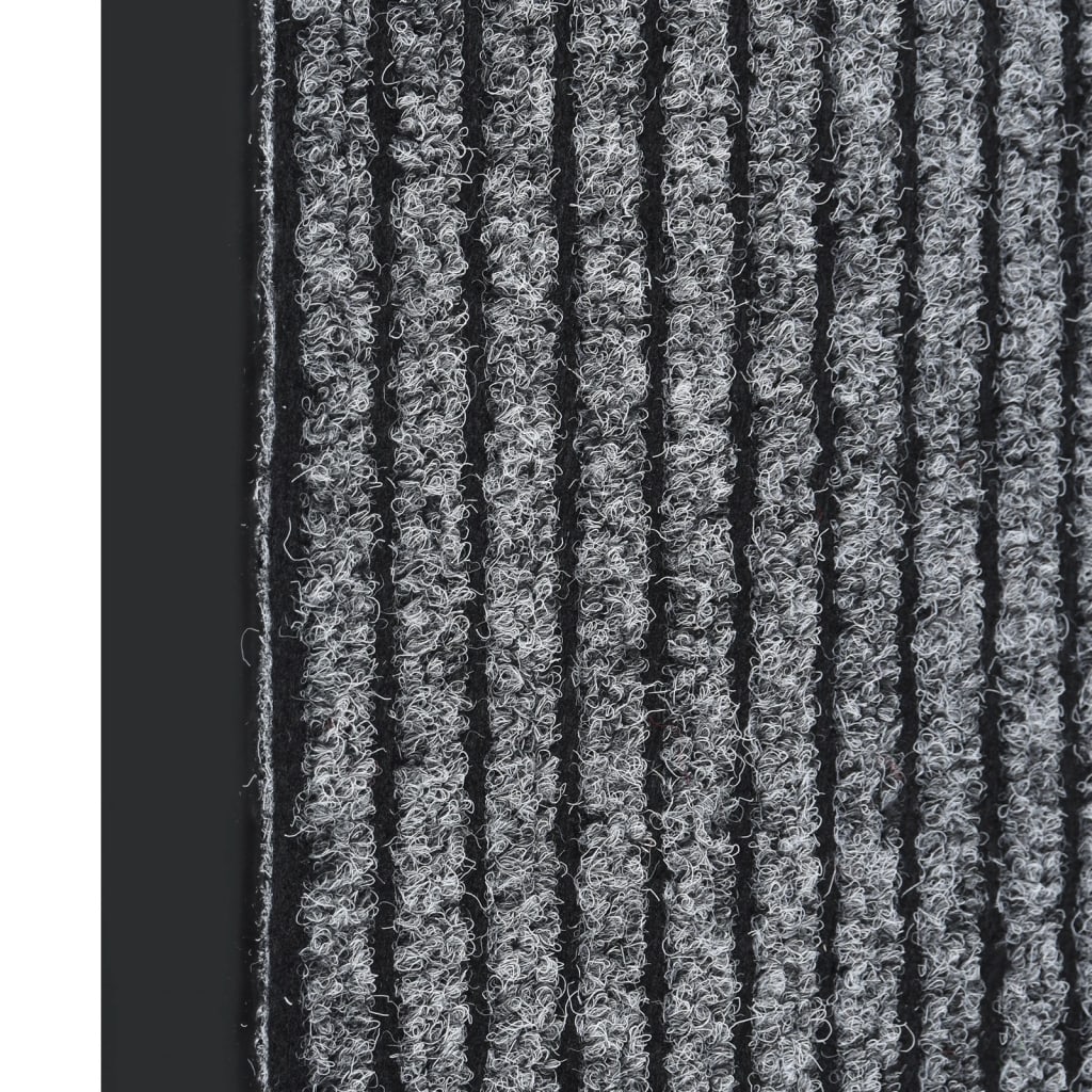 vidaXL Doormat Striped Grey 40x60 cm