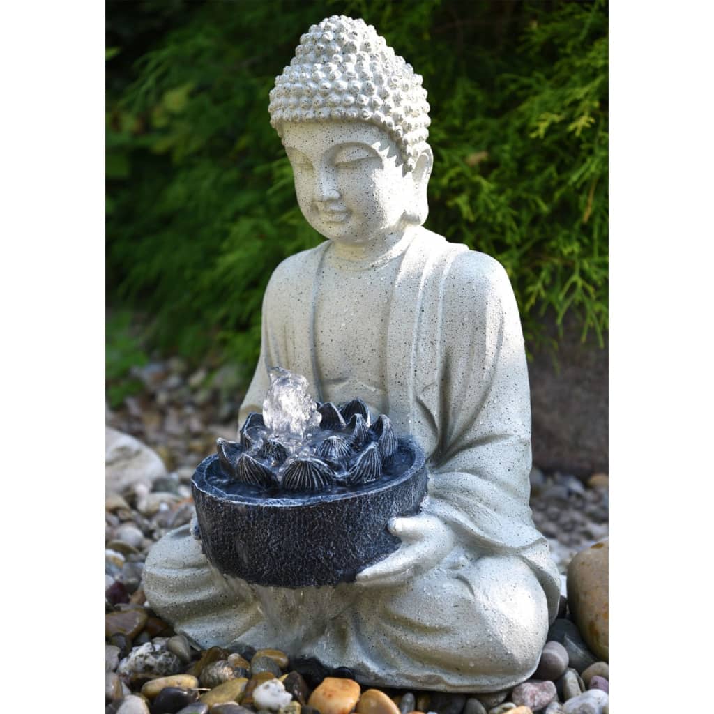 HEISSNER Pond Figure Buddha Grey 37x31x50 cm