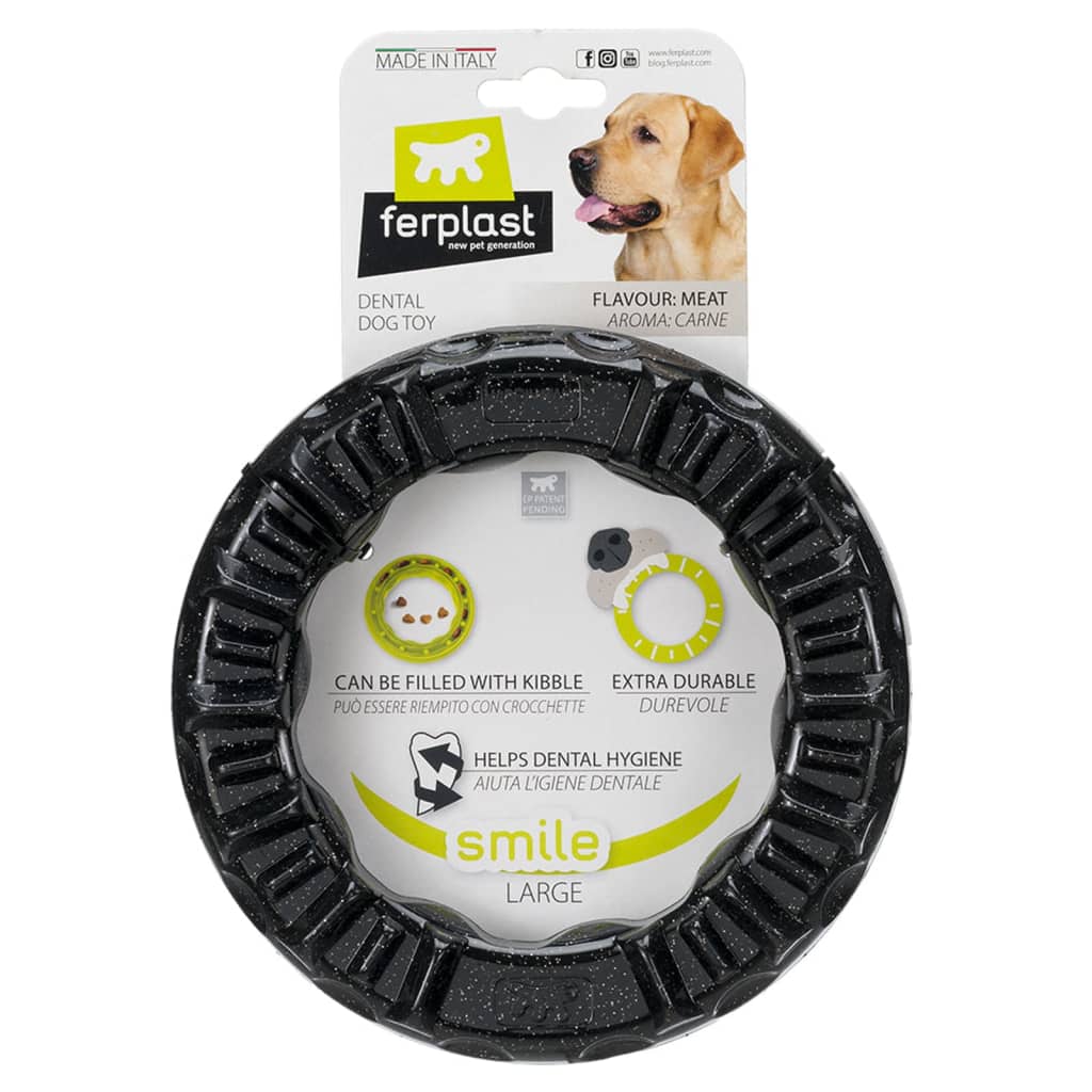 Ferplast Dog Dental Toy Smile Large 20x18x4 cm Black