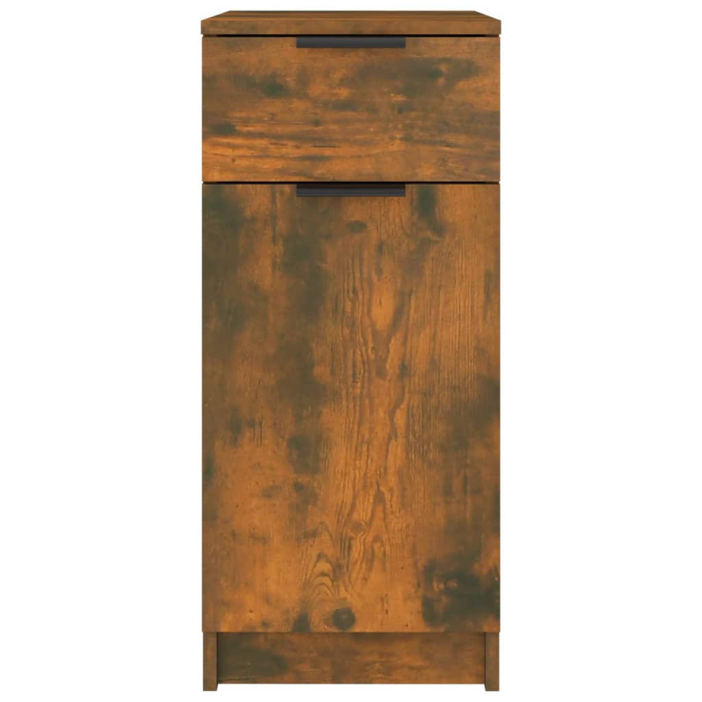 vidaXL Desk Cabinet Smoked Oak 33.5x50x75 cm Engineered Wood