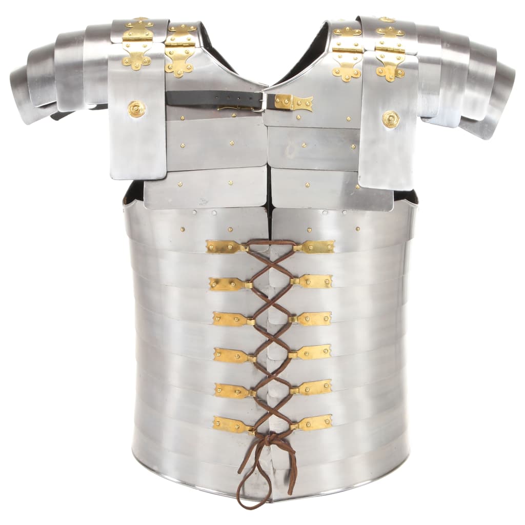 vidaXL Roman Soldier Body Armour Replica LARP Silver Steel