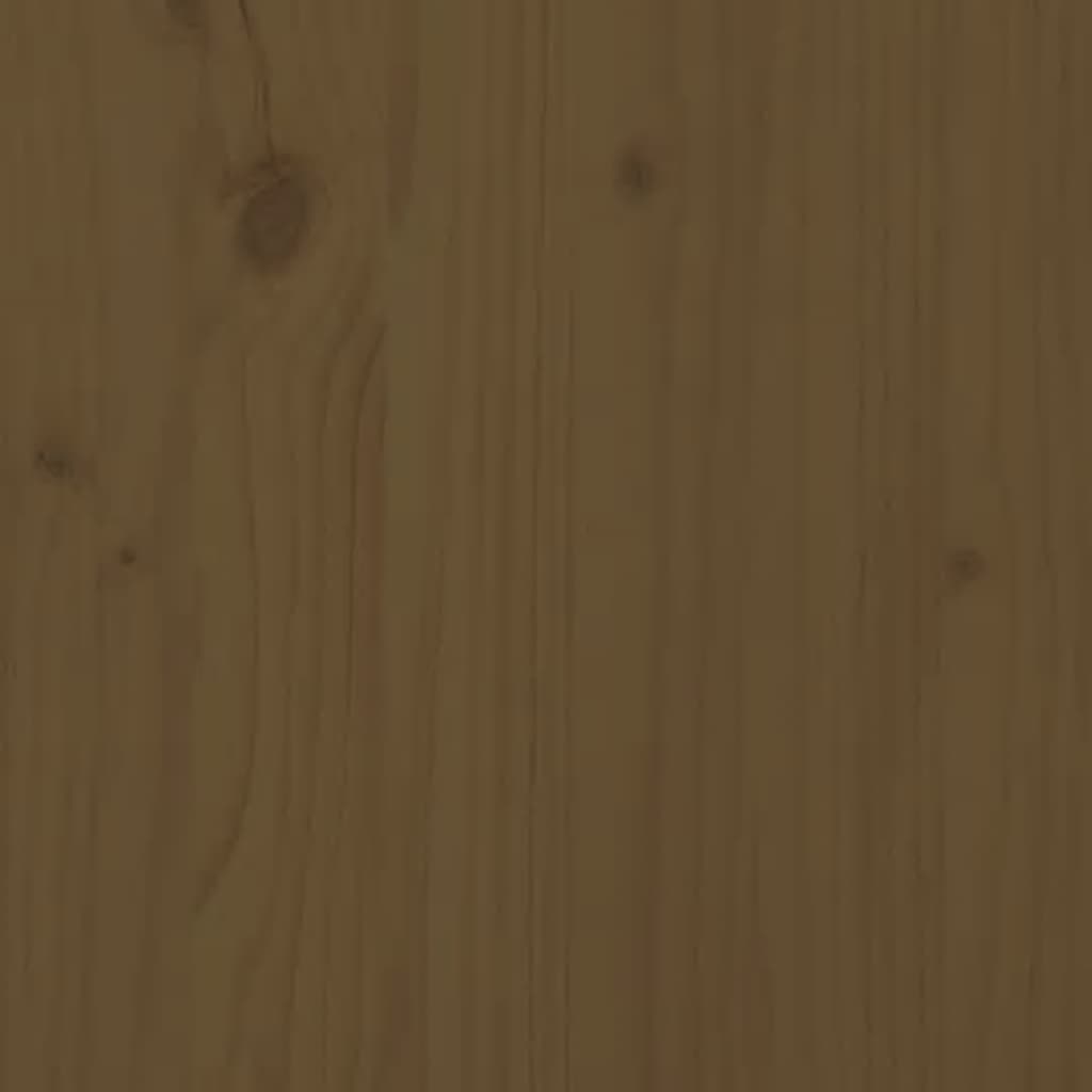 vidaXL Bed Headboard Honey Brown 204x3x81 cm Solid Wood Pine