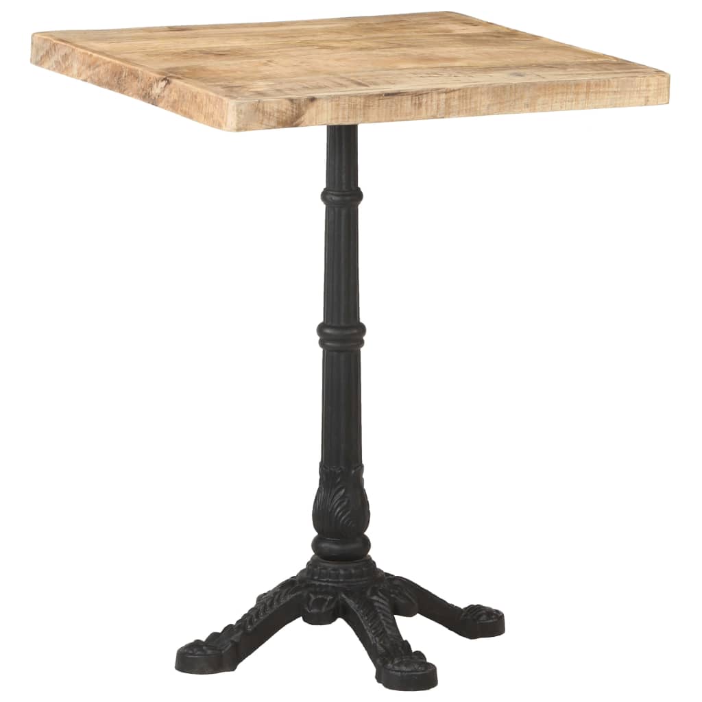 vidaXL Bistro Table 60x60x77 cm Rough Mango Wood