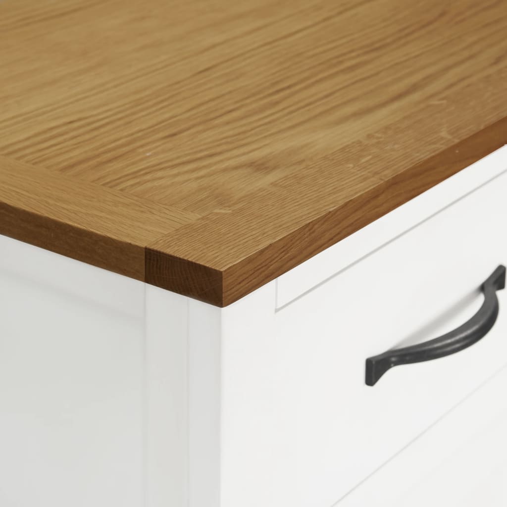 vidaXL Shoe Cabinet 76x37x105 cm Solid Oak Wood