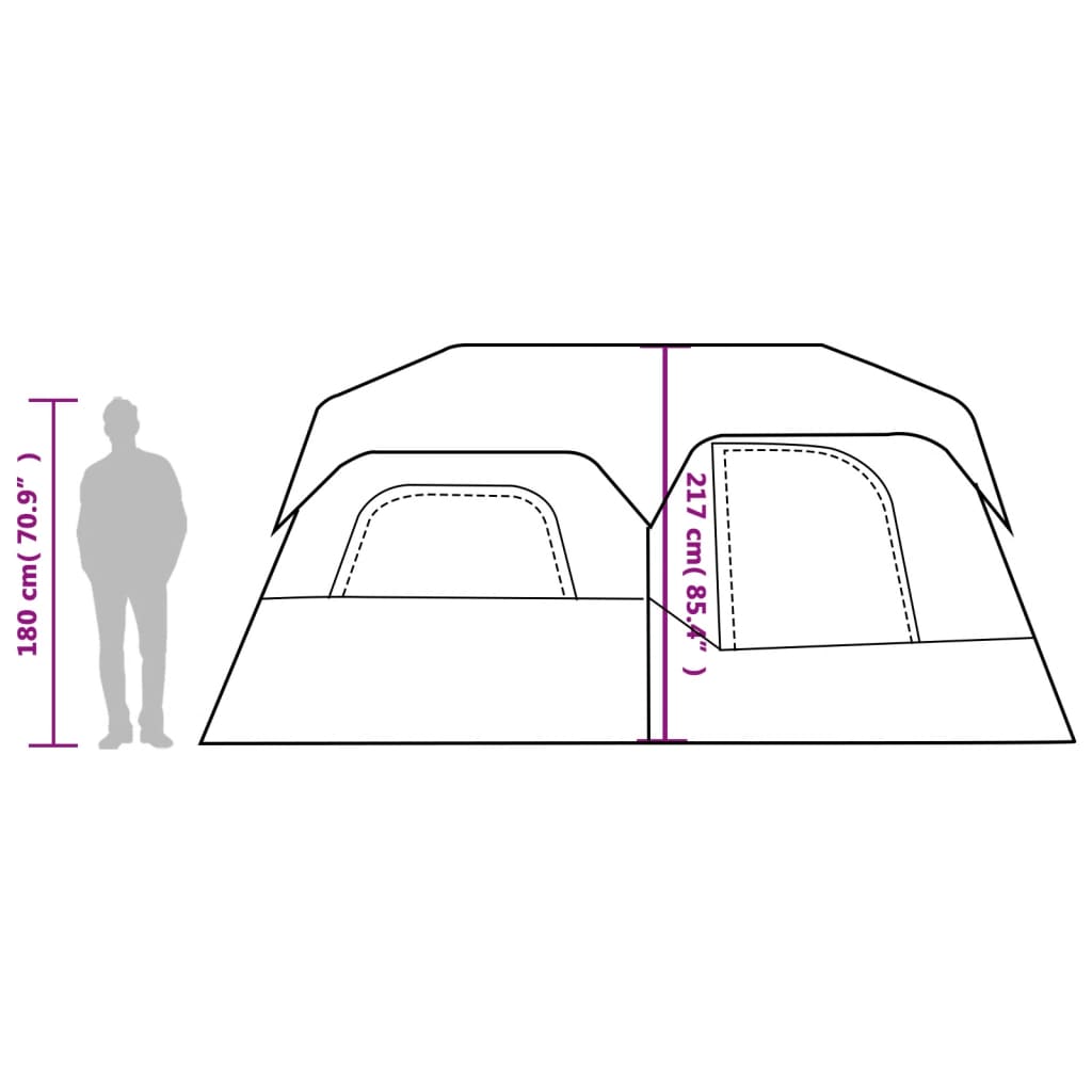 vidaXL Camping Tent 9-Person Blue Waterproof