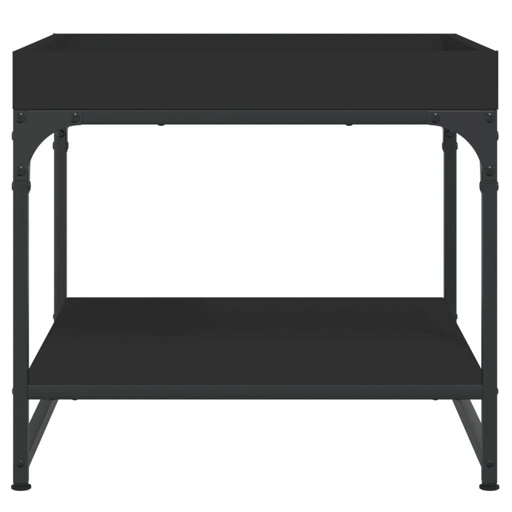 vidaXL Coffee Table Black 49.5x49.5x45 cm Engineered Wood
