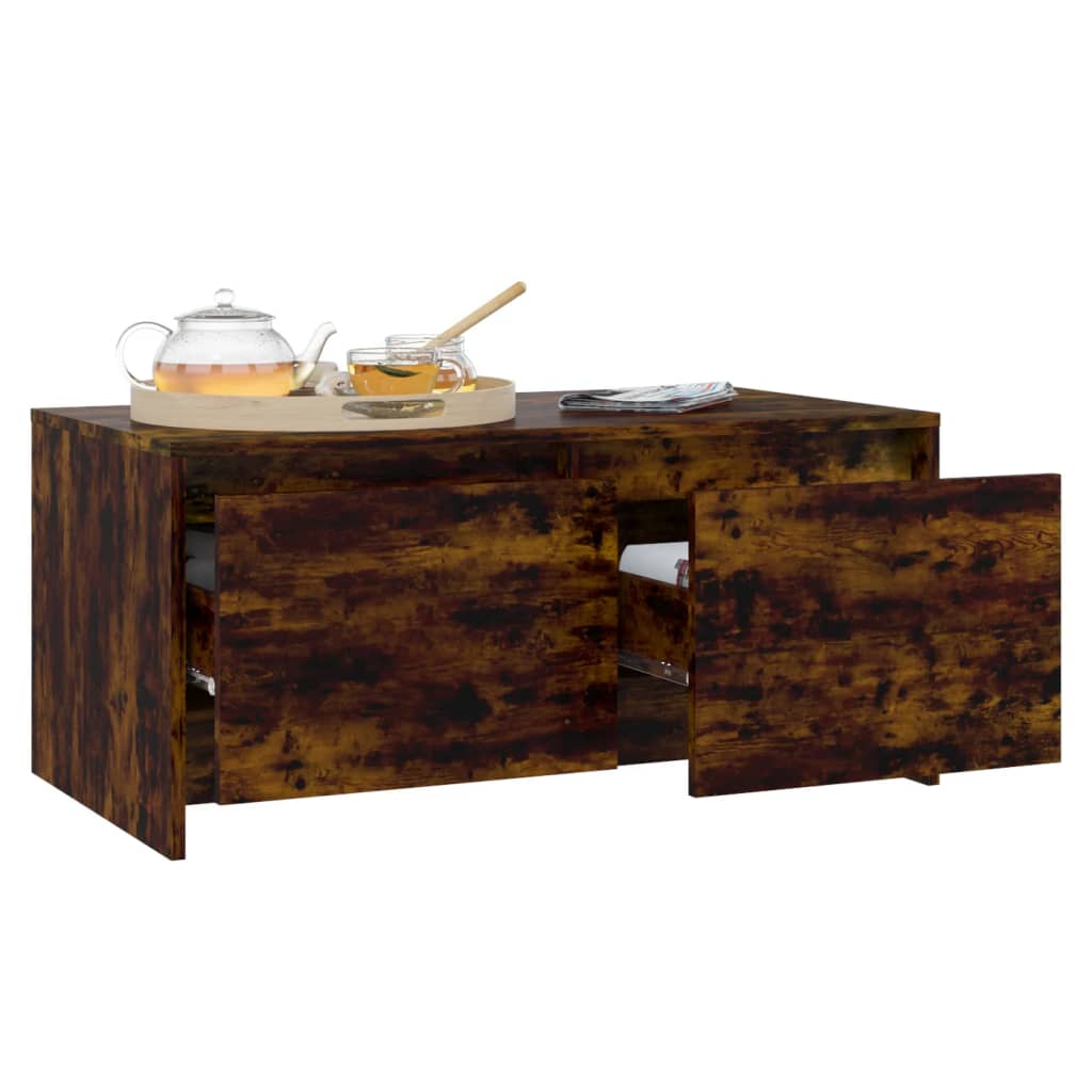 vidaXL Coffee Table Smoked Oak 90x50x41.5 cm Engineered Wood