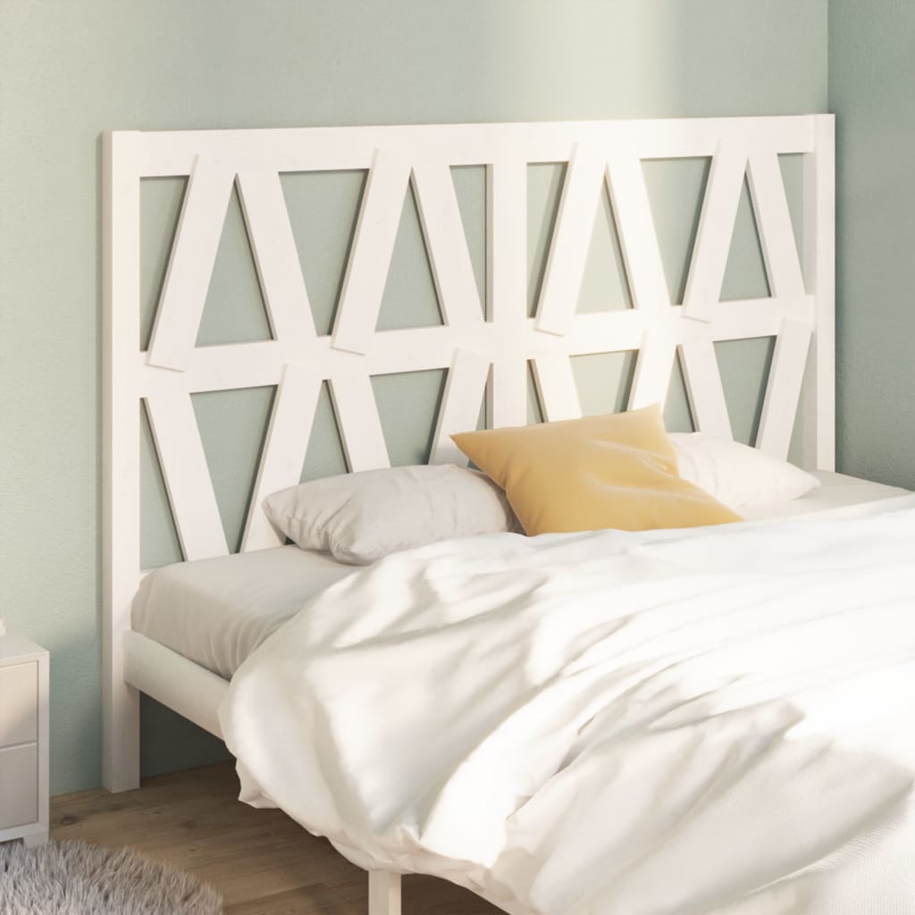vidaXL Bed Headboard White 156x4x100 cm Solid Wood Pine