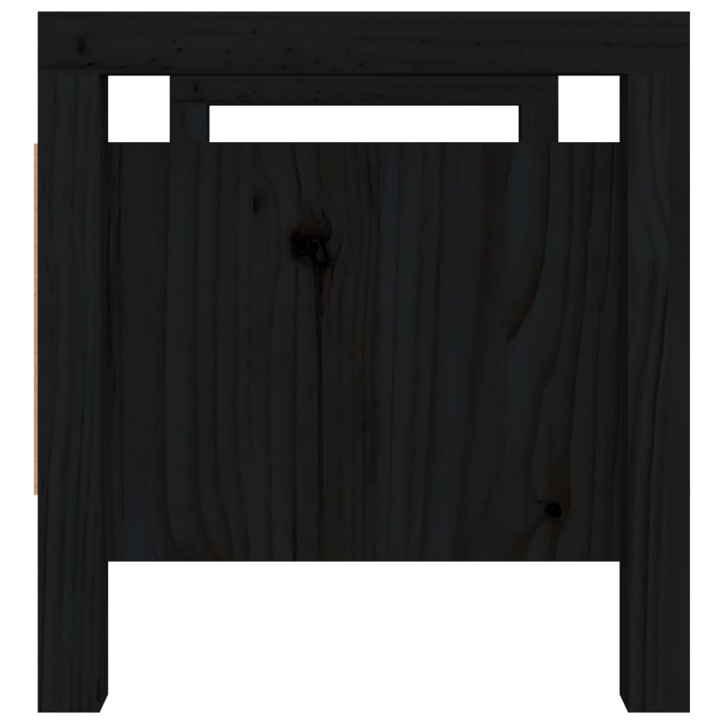 vidaXL Hall Bench Black 80x40x43 cm Solid Wood Pine