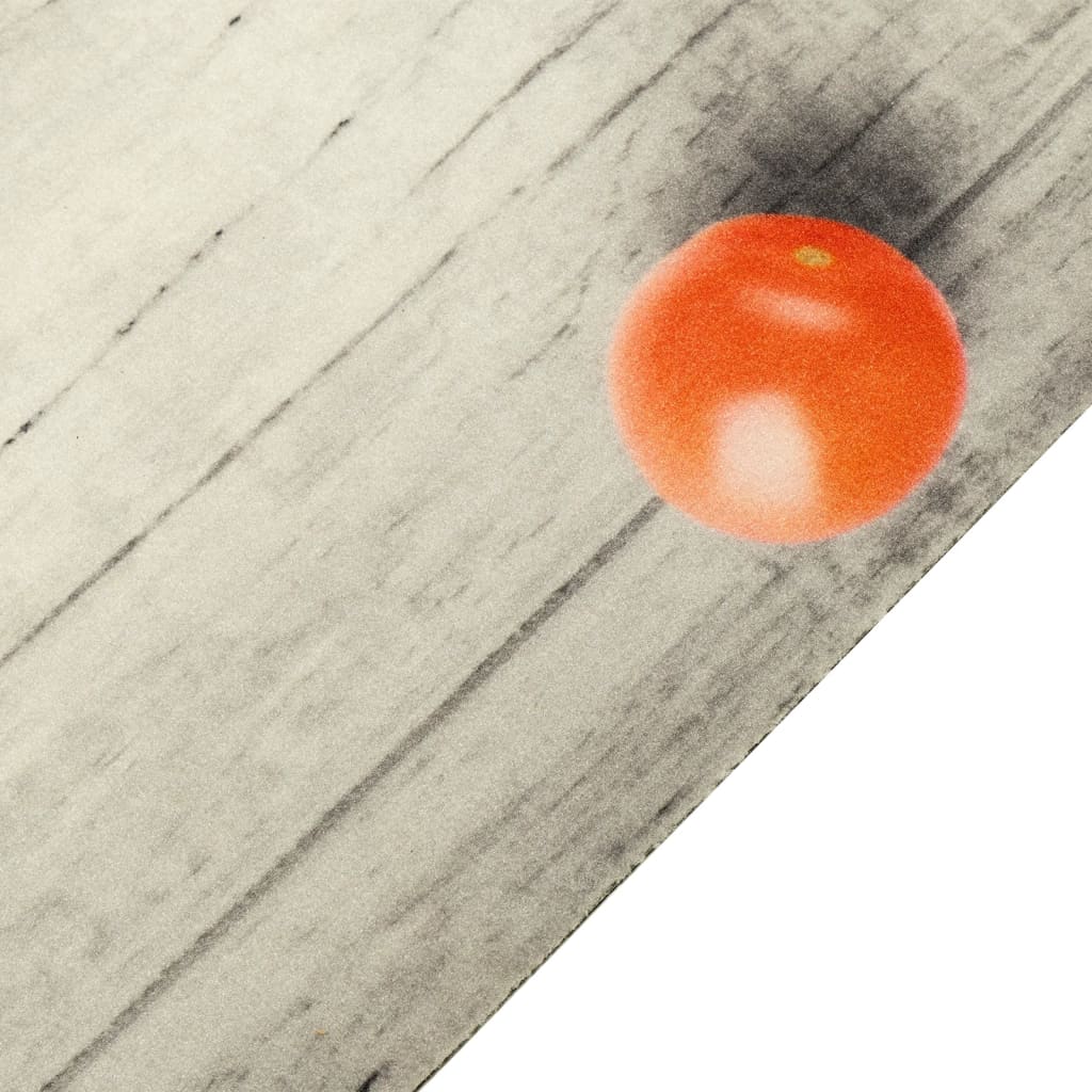 vidaXL Kitchen Rug Washable Tomatoes 45x150 cm Velvet