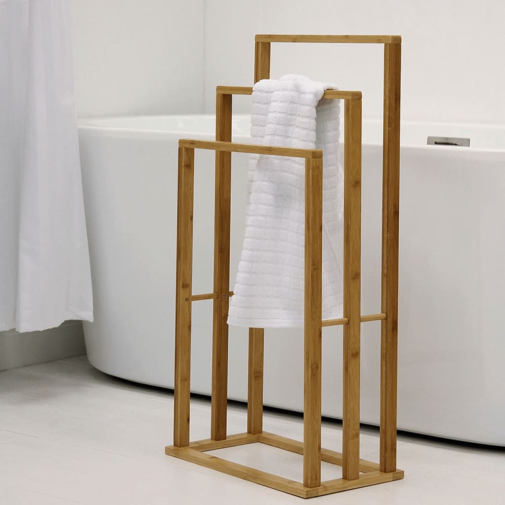 Bathroom Solutions Bamboo Towel Rack with 3 Bars
