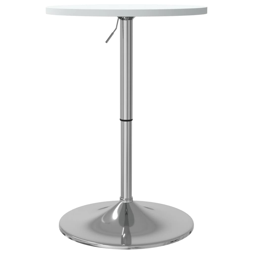 vidaXL Bar Table White 50x50x90 cm Engineered Wood and Chromed Steel