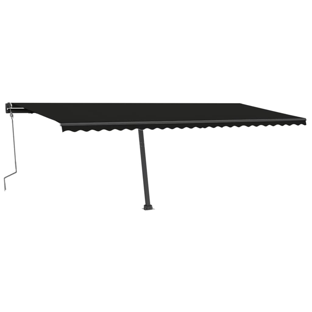 vidaXL Manual Retractable Awning with LED 600x300 cm Anthracite