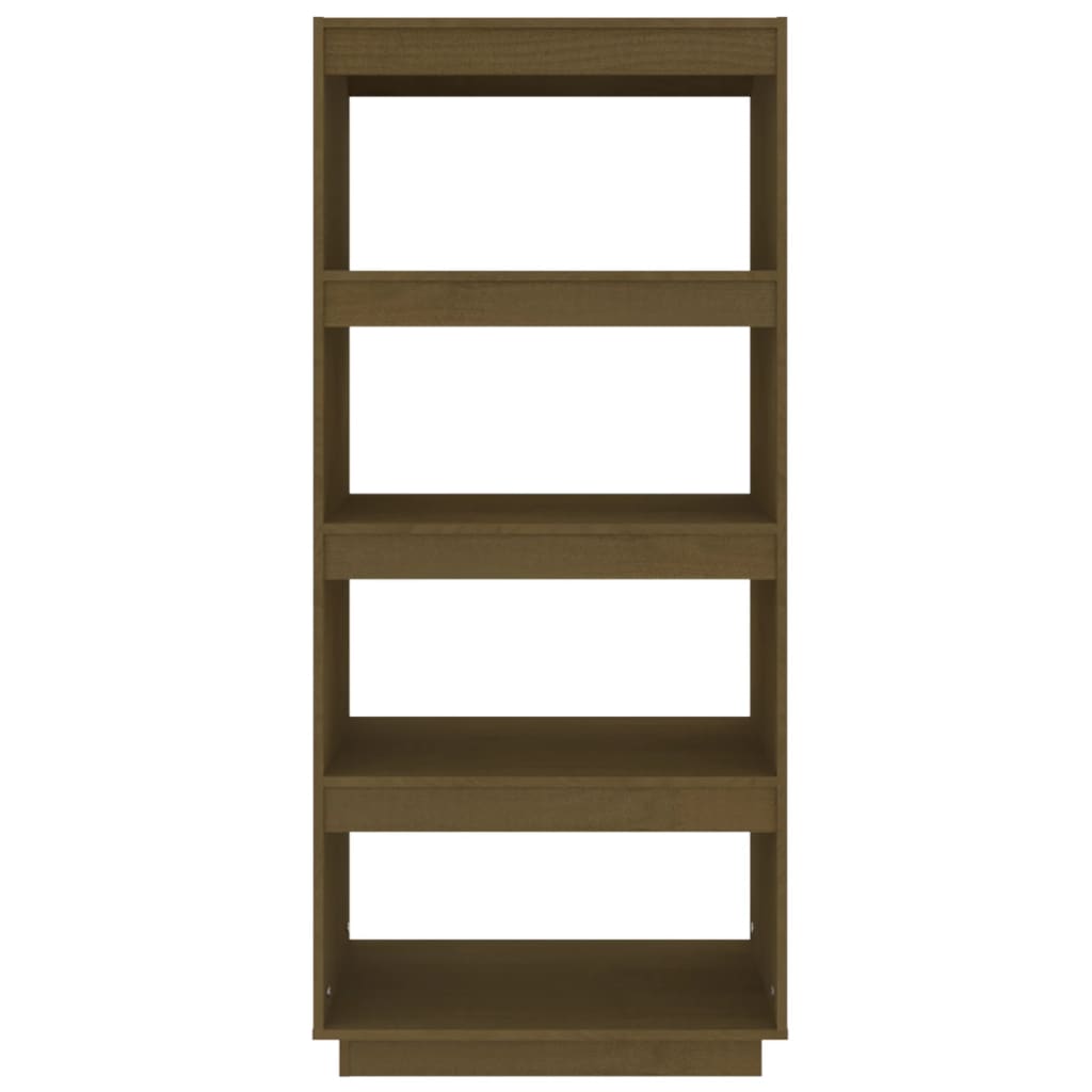 vidaXL Book Cabinet/Room Divider Honey Brown 60x35x135 cm Solid Pinewood
