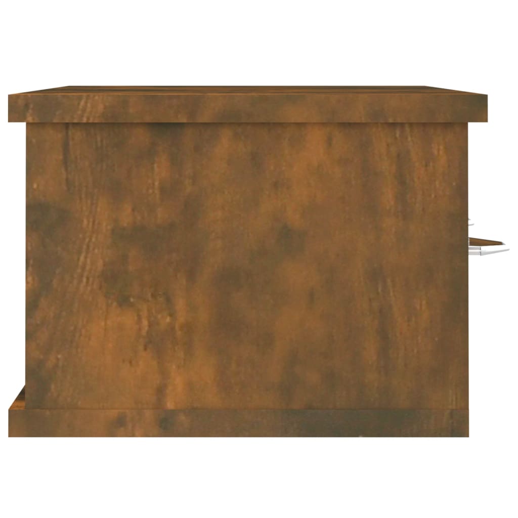 vidaXL Wall Cabinet Smoked Oak 60x26x18.5 cm Engineered Wood