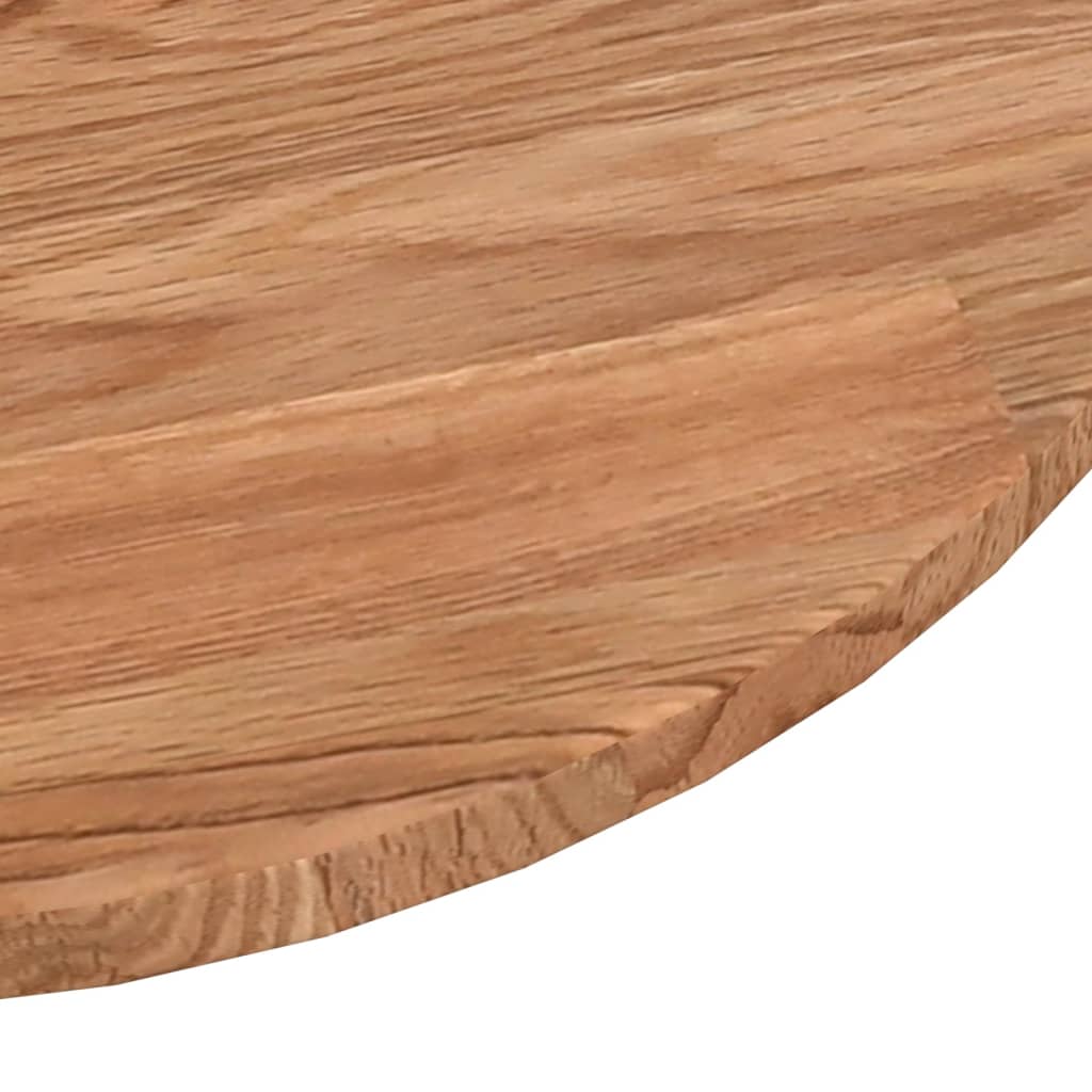 vidaXL Round Table Top Light Brown Ø90x1.5 cm Treated Solid Wood Oak