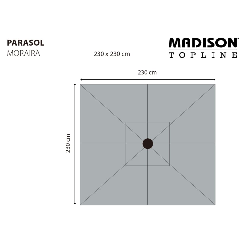 Madison Parasol Moraira 230x230 cm Green