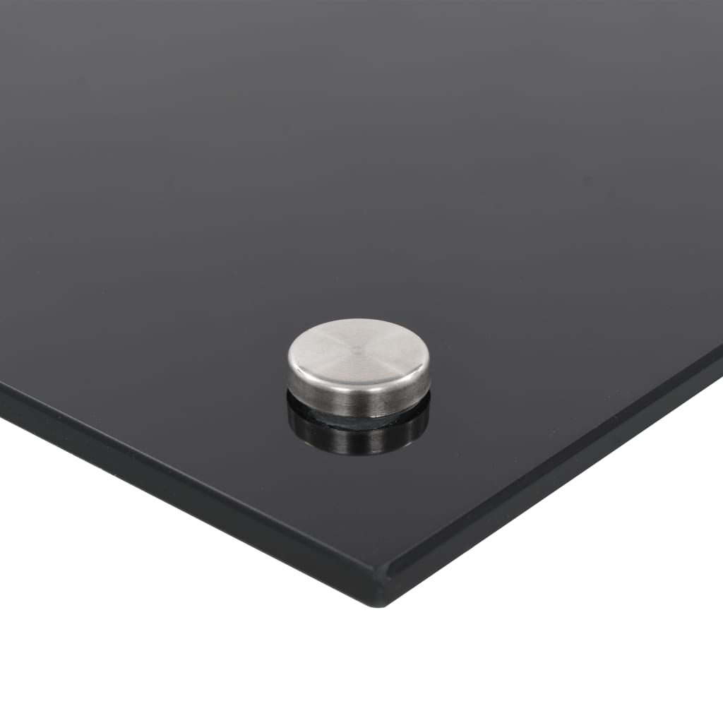 vidaXL Kitchen Backsplash Black 100x40 cm Tempered Glass