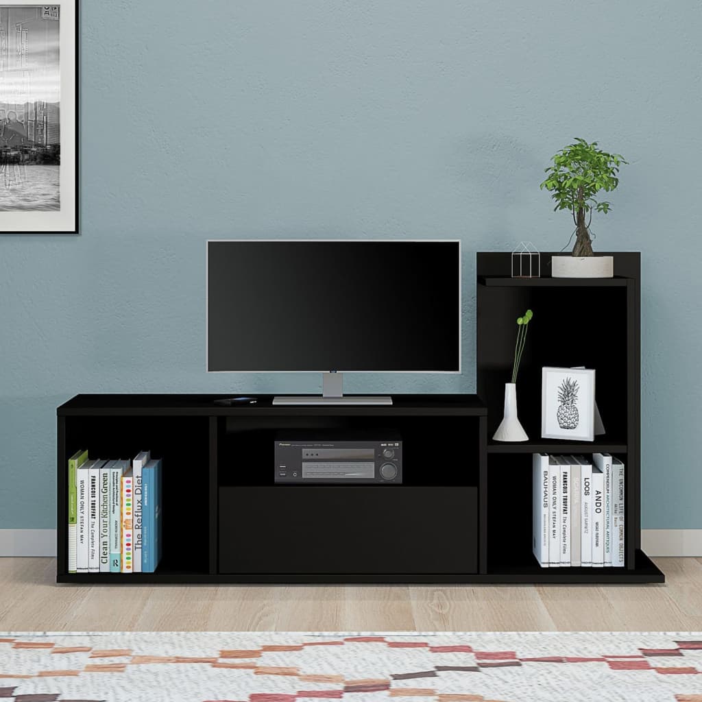 Homemania TV Stand Sumatra 120x30x30/65 cm Black