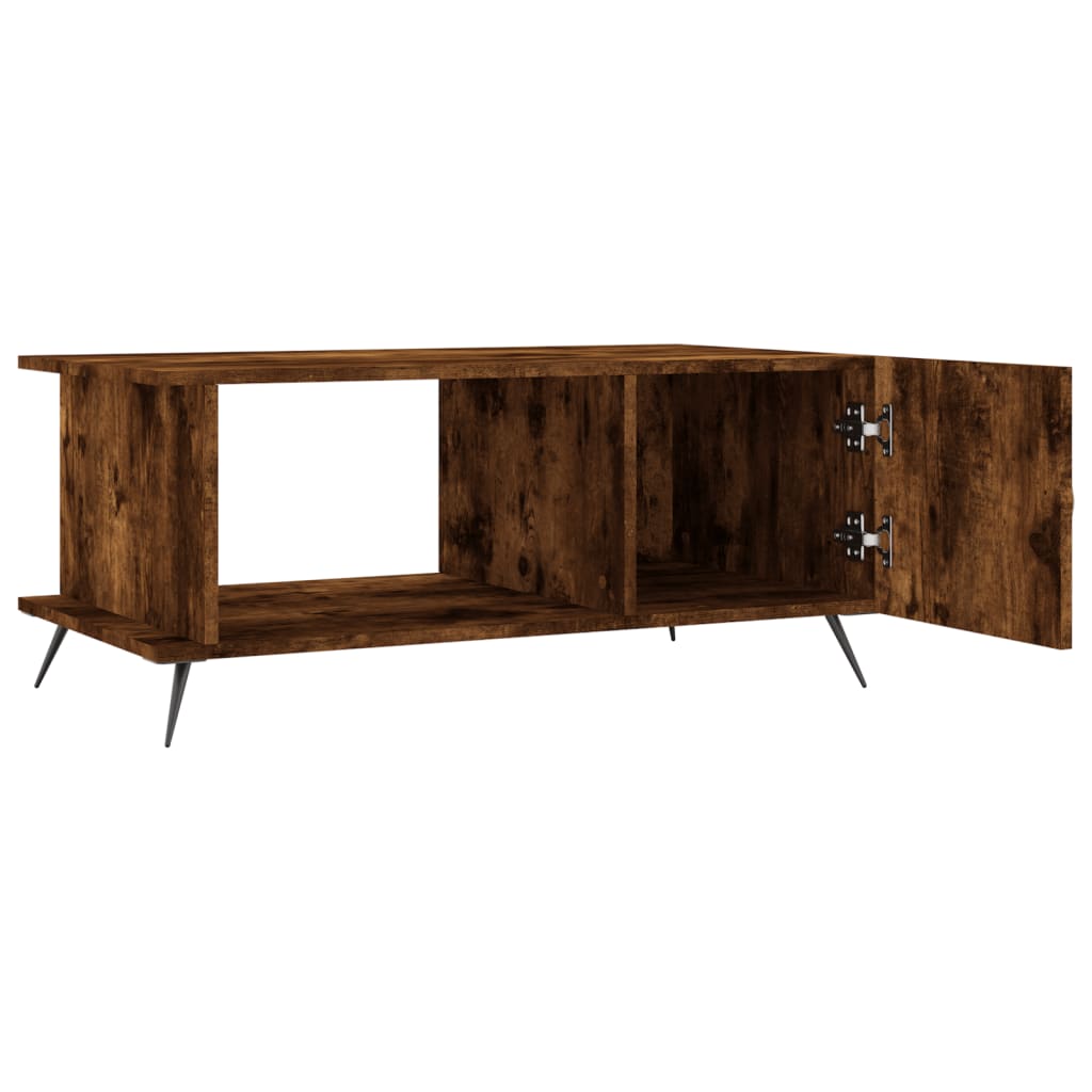 vidaXL Coffee Table Smoked Oak 90x50x40 cm Engineered Wood