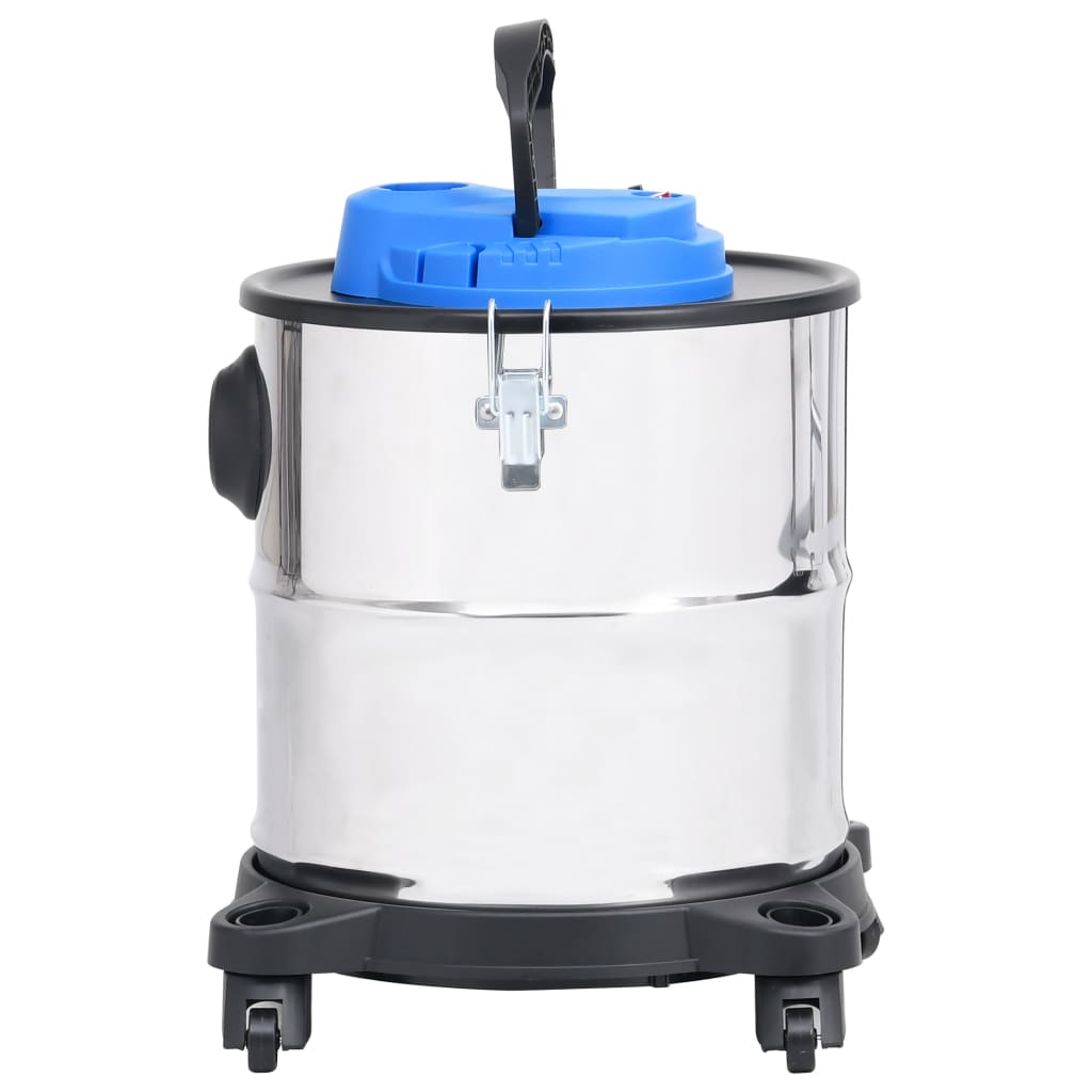 vidaXL Ash Vacuum Cleaner with HEPA Filter 1200 W 20 L Stainless Steel