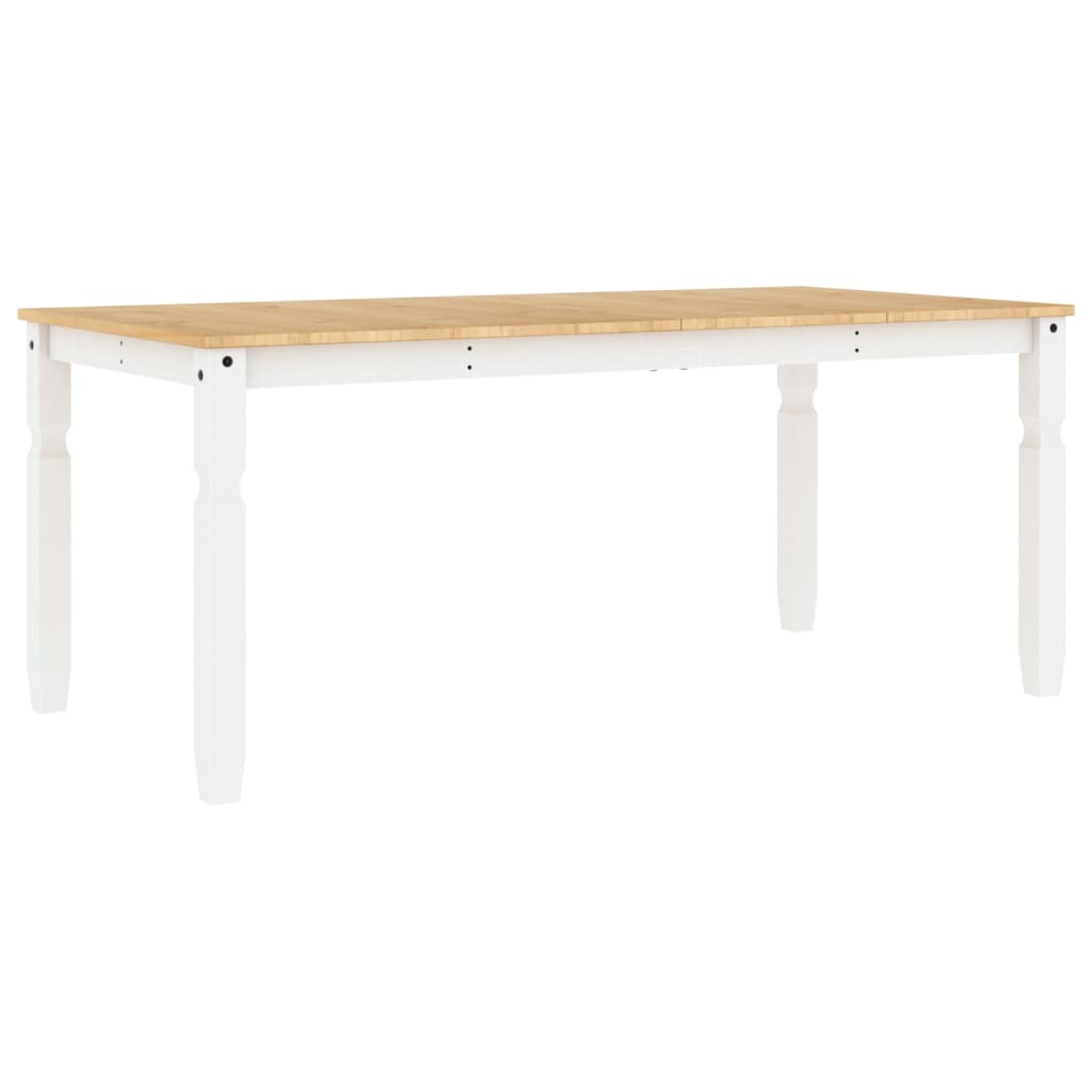 vidaXL Dining Table Corona White 180x90x75 cm Solid Wood Pine