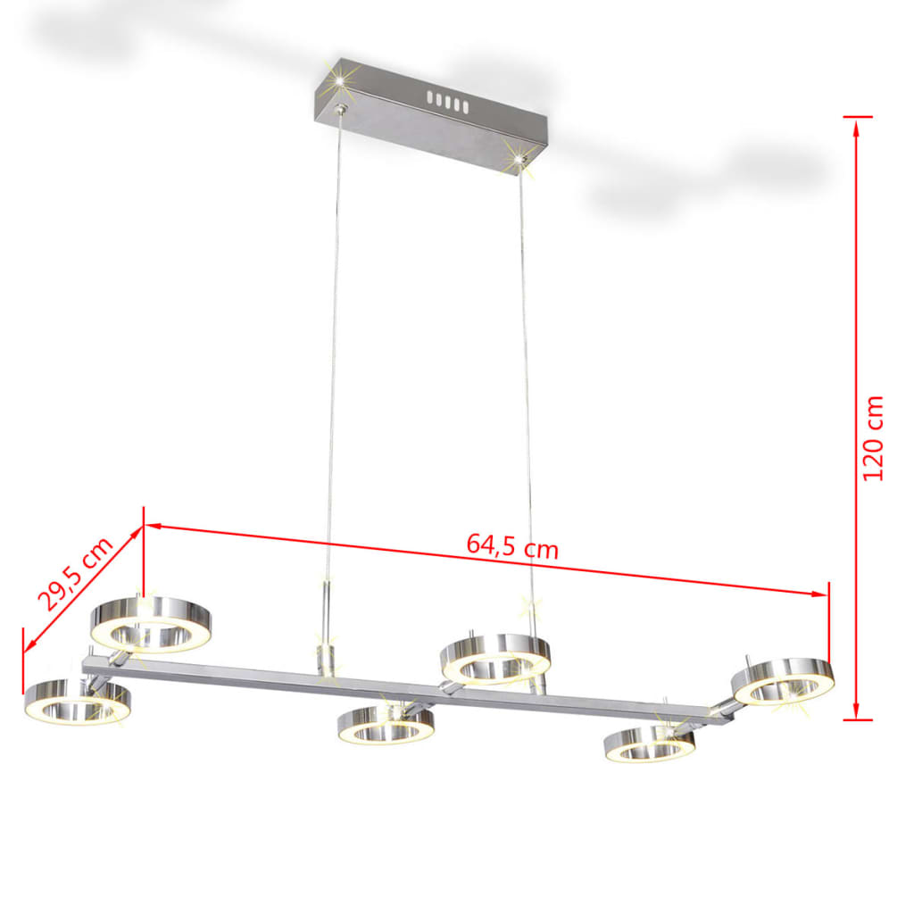 LED Ceiling Lamp with 6 Round Lights