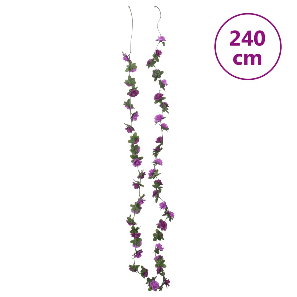 vidaXL Artificial Flower Garlands 6 pcs Light Purple 240 cm