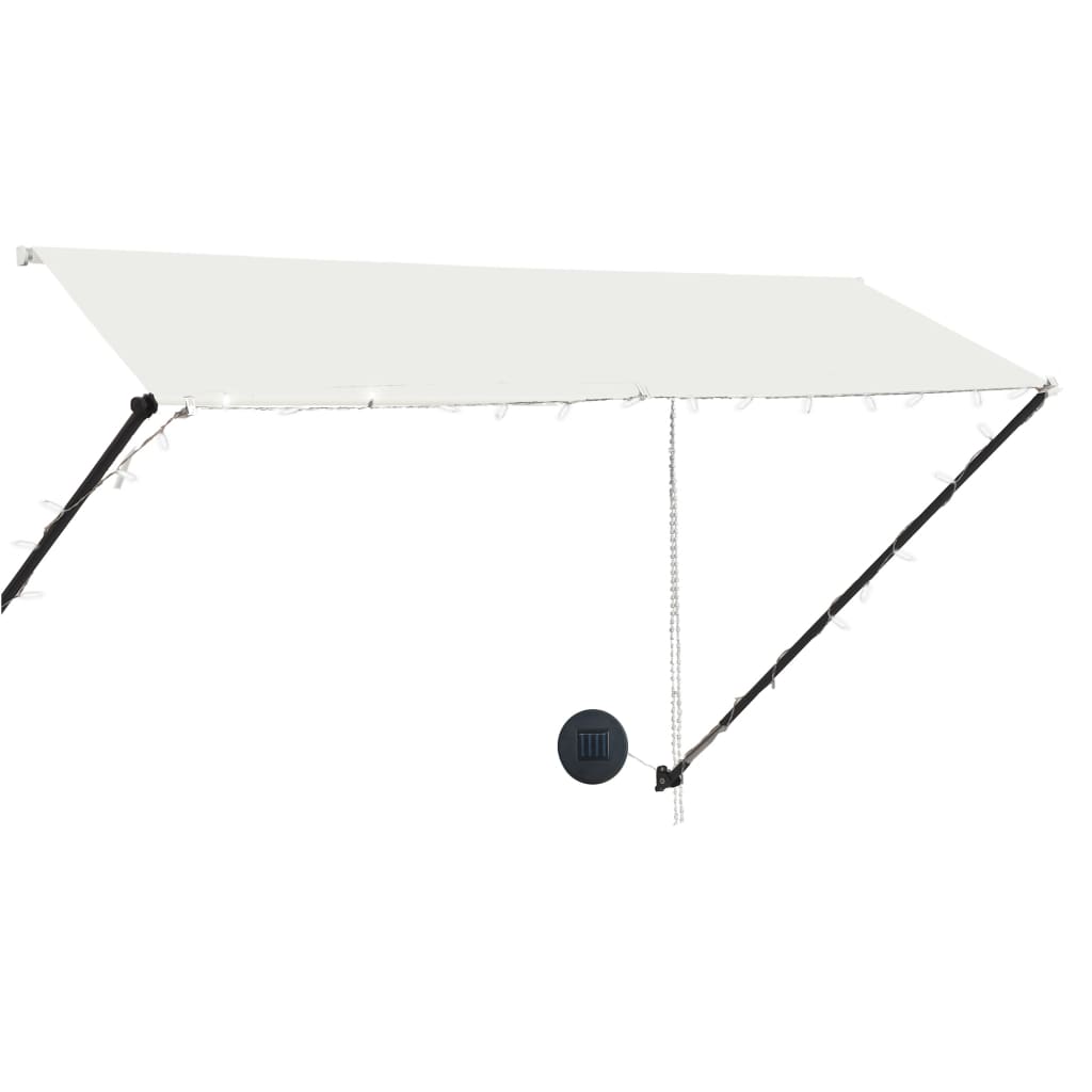 vidaXL Retractable Awning with LED 300x150 cm Cream
