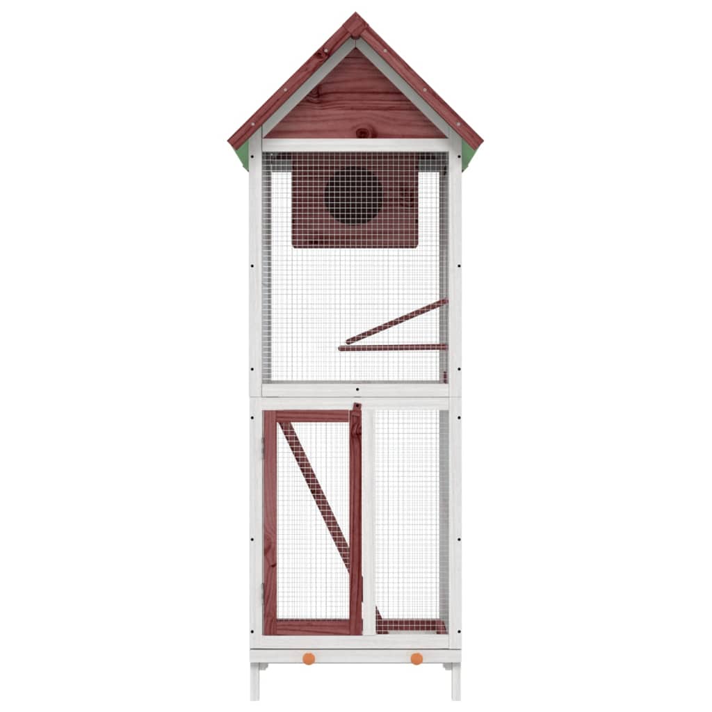 vidaXL Bird House Mocha 60x58.5x160 cm Solid Wood Pine