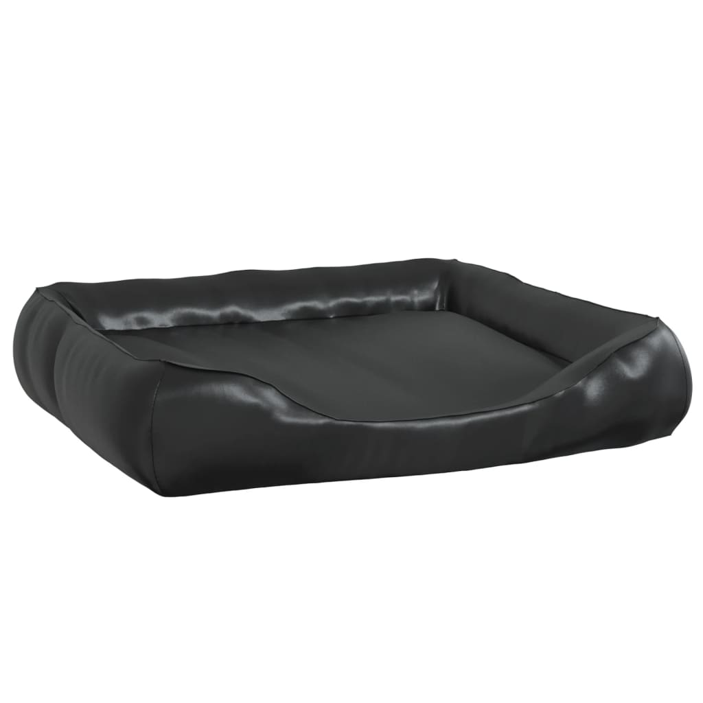 vidaXL Dog Bed Black 80x68x23 cm Faux Leather