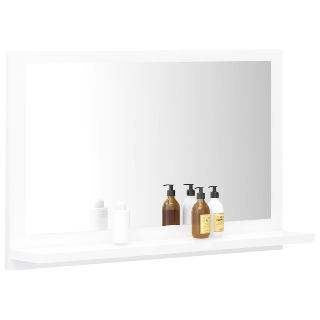 vidaXL Bathroom Mirror White 60x10.5x37 cm Engineered Wood